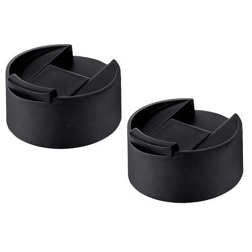 Flip Lid for Hydro Flask Wide Mouth 12 16 18 20 32 40 64oz Bottles - color: Black 2 Pack
