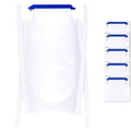 5 Pack Refillable Ice Bags with Clamp Closure 6-1/2 x 14 Reusable Medical ice Packs for Injuries Easy Filling Hospital Icepack with Soft Outer Covering with Leak Proof Closure, Super Soft Inner Layer - size: 5 Pack