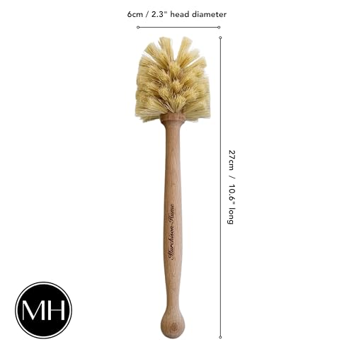 Murchison-Hume Natural Bottle Brush - Eco-Friendly & Biodegradable Bottle Brush with Beechwood Handle and Sisal Bristles, Bamboo Dish Brush for Baby Bottles, Glassware, and More