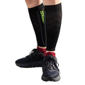 Zensah Featherweight Compression Leg Sleeves - Relieve Shin Splints, Calf Strains - color: Midnight Black, size: Large