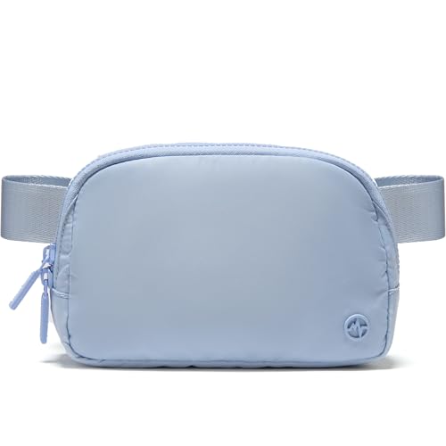 Pander Nylon Fanny Pack for Women, Two-Way Zipper Crossbody Bag - color: Windmill Blue