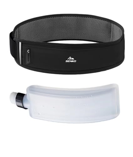 SENIKO Running Belt Hydration with Bottles,Fanny Pack Water Bottle Holder, Zipper Waist Pouch Fits Most phones,Zerobounce Design for Cycling Climbing Marathon (upgradation) - style: Upgradation