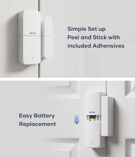 WiFi Home Security System, 8-Piece Alarm Kit with 120dB Siren & Sensors - color: L-8pics-White hub, size: 8p-white