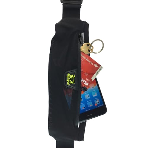 Amphipod AirFlow MicroStretch Plus Belt, Ultra-Light Runners Waist Pack - color: Black/Silver