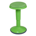 ECR4Kids Sitwell Wobble Stool with Cushion, Adjustable Height, Active Seating, Grassy Green - color: Grassy Green