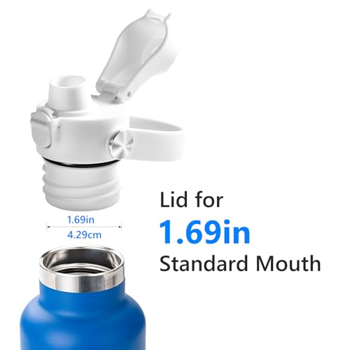 XACIOA Replacement Flip Lid for Hydro Flask Standard Mouth Bottle - color: White