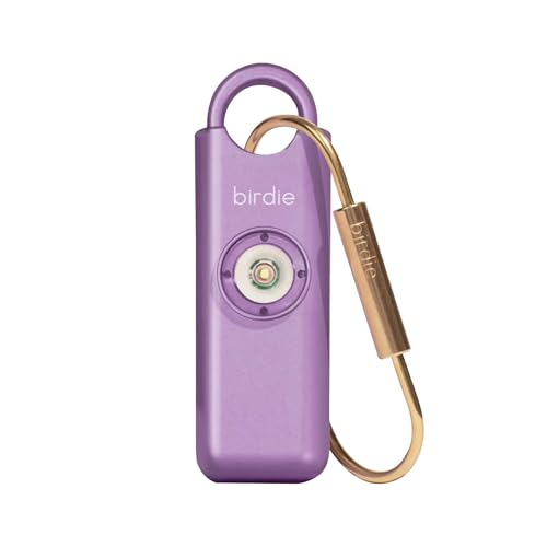 She’s Birdie–The Original Personal Safety Alarm for Women by Women–Loud Siren, Strobe Light and Key Chain in a Variety of Colors (Metallic Lavender) - color: Metallic Lavender