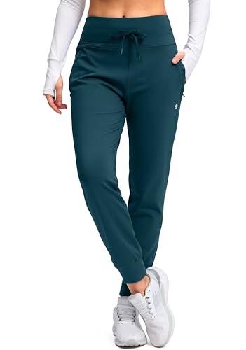 G Gradual Women's Fleece Lined Joggers Water Resistant Hiking Pants - color: Borealis Green, size: X-Small
