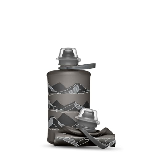 HydraPak Stow Collapsible Water Bottle (350ml, 500ml, 1L) - color: MTN Mammoth Grey, style: 12oz/350ml