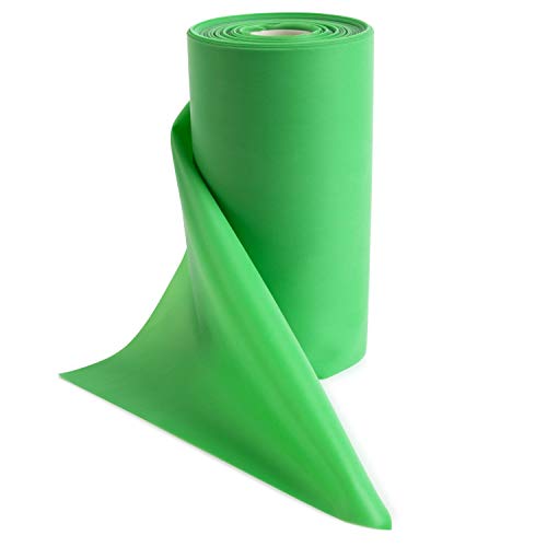 Resistance Band for Working Out | Super Exercise Bands 8,16,24 Yard Bulk Rolls |10 Strengths in Light Medium and Heavy Resistance Bands | Latex Free Workout Bands Including App and e-Book - size: 8 Yards, style: Light