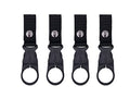 smile wood 4PCS Bottle Clip Portable Holder Keychain for Backpack - color: Black