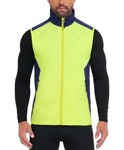 Little Donkey Andy Men's Softshell Vest Lightweight Windproof Waterproof - color: Basic Yellow, size: X-Large