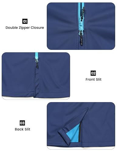 Little Donkey Andy Women's Lightweight Softshell Vest - color: Blue-long, size: X-Small
