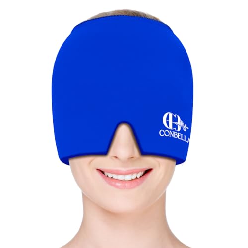 Migraine Relief Cap, Soothing Headache Ice Face Mask Products - color: Blue