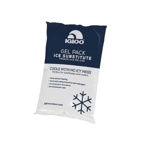 Igloo MaxCold Gel Ice Packs, Reusable Ice Packs for Coolers, Long Lasting Cold Freezer Pack for Lunch Boxes and Camping - color: White