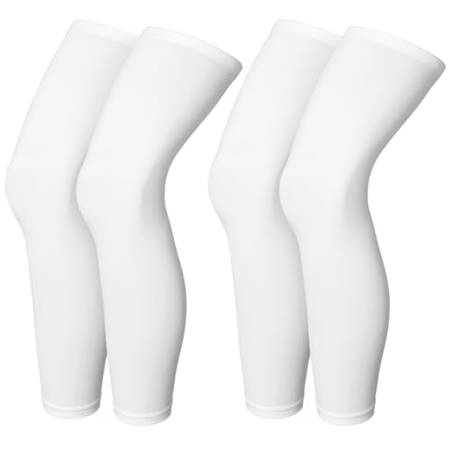 Skylety Compression Leg Sleeves Men Women - color: White, size: Small