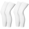 Skylety Compression Leg Sleeves Men Women - color: White, size: Small