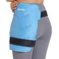 REVIX Ice Pack Wrap for Hip Replacement with Straps, Reusable Gel Cold Pack - color: Blue, size: standard