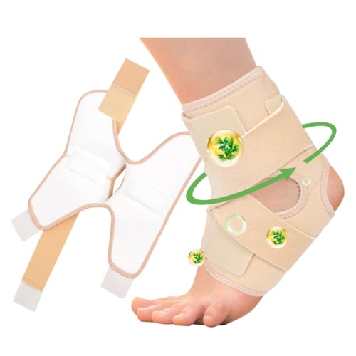 Castor Oil Pack Wrap For Foot Ankle Wrap Foot Wrap For Plantar Fasciitis Relief Foot Pain Relief,Adjustable Breathable Compression Ankle Support,Beige,Size L,Castor Oil Not Included,1 Per Pack - size: Large