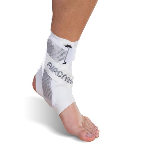 AIRCAST A60 Ankle Support Brace, Left Foot, White, Medium - color: White, size: Medium