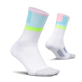 Feetures Elite Light Cushion Mini Crew Sock - color: Candy Court (1 Pair), size: Large