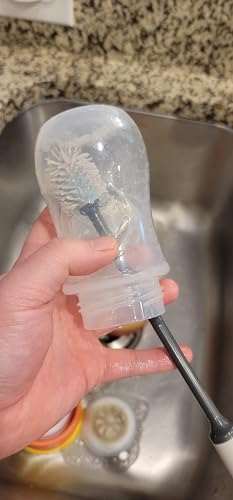 Iconikal 2-Pack Silicone Bottle Brush 12" Gray Flexible Non-Scratch Cleaner