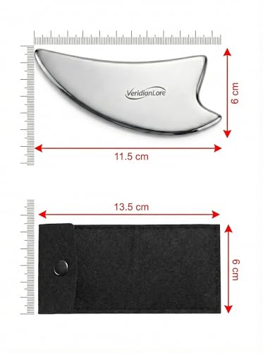 Triangle Gua Sha Tool - Stainless Steel Face & Neck Massager for Jawline Sculpting - Small IASTM Muscle Scraper for Plantar Fasciitis, Scar Tissue & Trigger Point Relief (A-Shape) - size: A-Shape Tool