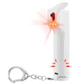 3-in-1 Personal Alarm and Pepper Spray Combo for Women, Red Max Pepper Gel & Extra Loud Siren & Strobe Lights, Flip-top Safety Cap & UV Marking Dye, Spray Canister Replaceable - color: White