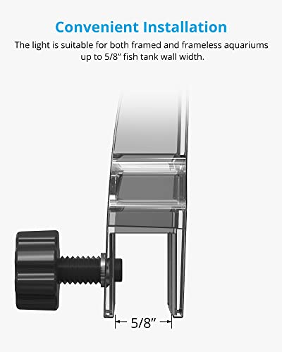 NICREW Clip-on Marine Aquarium Light for Coral Reef Tank - size: For Saltwater