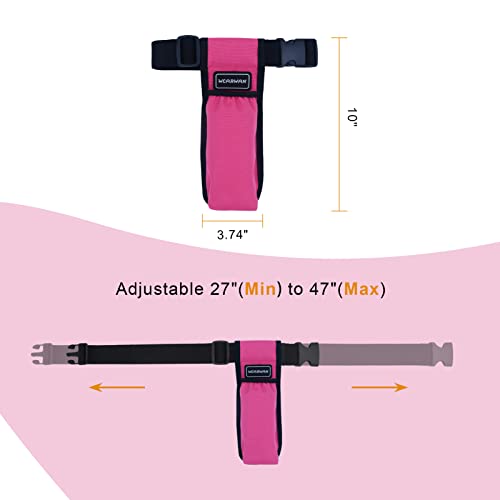 Massage Oil Holster, Adjustable and Durable Massage Holster, Bag only, Bottle not Included - color: Fuchsia