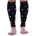 Doc Miller Calf Compression Sleeves 20-30 mmHg for Women & Men, 1 Pair - color: Black/Redgreen, size: Medium