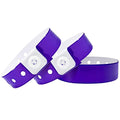 Plastic Party Purple Wristband 100 Pack, Vinyl Wristband for Event - color: Purple