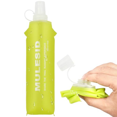 Soft Flask Running Bottles Collapsible Water Bottle Foldable for Traveling Running Vest Collapse Hydration TPU 250ml 500ml for Runner (500ml/-1pcs) - color: 500ml-1pcs