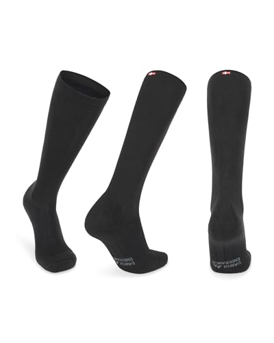 DANISH ENDURANCE Compression Socks, 21-26 mmHg, Circulation Aid, 1 & 2-Pack - color: Solid Black, size: Medium