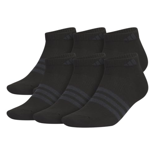adidas Men's Superlite Low Cut Ankle Socks 6 Pairs - color: Black/Night Grey/3, size: X-Large