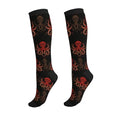 Compression Socks, Unisex 15-20 mmHg Knee High Support Socks - color: Creepy Octopus