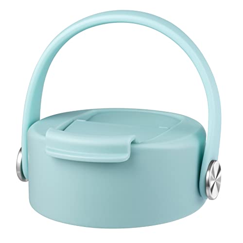 FLORAPELL Lid Compatible with Hydro Flask 12 16 18 20 32 40 OZ Wide Mouth, Flip Lid Replacement Lids with Flex Strap Handle, Leak-Proof Flask Cap for Hydro Flask Coffee Mug - color: Alpine
