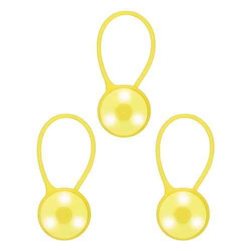 PATIKIL LED Running Light, Silicone Rope Bike Safety Light Running Lights for Runners, Cycling - color: Yellow