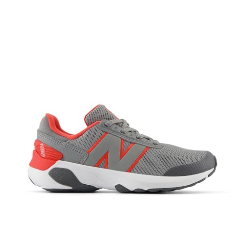 New Balance Kids' 1440 V1 Lace-up Running Shoe - color: Slate Grey/Blast Red, size: 1 Wide Little Kid