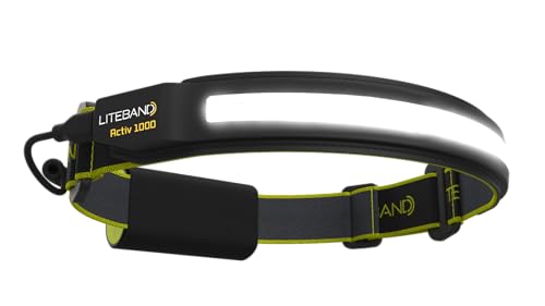 LITEBAND ACTIV Rechargeable LED Headlamp 1000 Lumens, 210° Wide Beam, Black - color: Night, size: 1000 Lumen