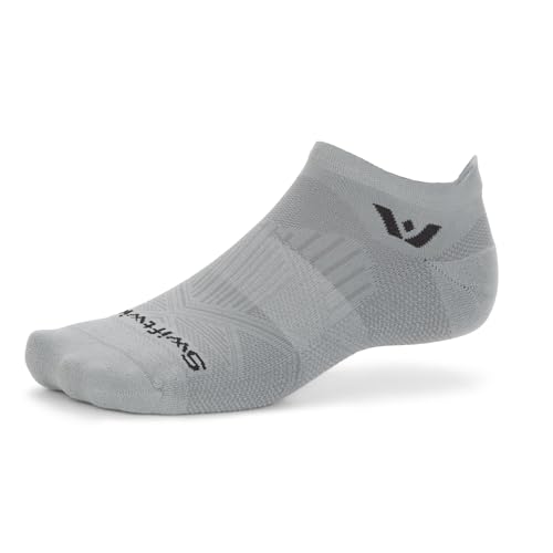 Swiftwick ASPIRE Zero No Show Performance Socks - color: Pewter-circuit, size: Large