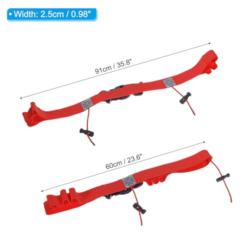 PATIKIL Elastic Triathlon Running Belt, 2 Pack Adjustable Race Number Belt Race Belt Bib Holder with 6 Energy Gel Loops for Marathons Racing Cycling, Red - color: Red