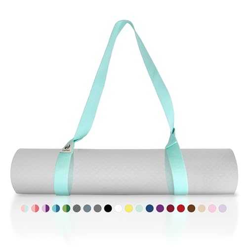 Tumaz Foot Roller & Turquoise Yoga Strap Bundle - Plantar Relief + Portable Fitness Gear