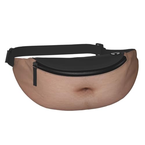 Dujiea Fanny Pack, Dad-Bod Belly Waist Bag With Headphone Hole Belt Bag Adjustable Sling Pocket Fashion Hip Bum Bag For Women Men Kids Outdoors Casual Travelling Hiking Cycling - color: Dad-bod Belly