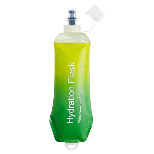 500ml Soft Flask Soft Water Bottle for Running, Hiking, Cycling and Climbing - Gradient Green - color: 500ml, Gradient Green