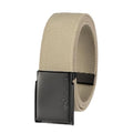 Columbia Men's Military Plaque Buckle Fabric Belt- One Size 42" Length - Everyday and Outdoor Wear - color: Khaki Stretch Strap