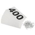PATIKIL Tearproof Running Bib Numbers, Waterproof Race Competitor Numbers with Safety Pin - size: 7x4 Inch, style: 1-400