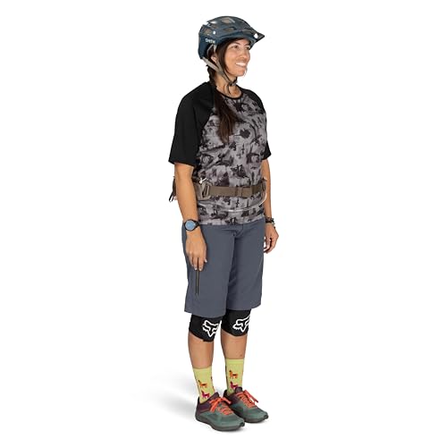Osprey Seral Biking Waist Pack with Hydraulics Reservoir for Men & Women, Hydration Belt with Water Bladder - color: Pediment Grey Dust Print, style: 7l