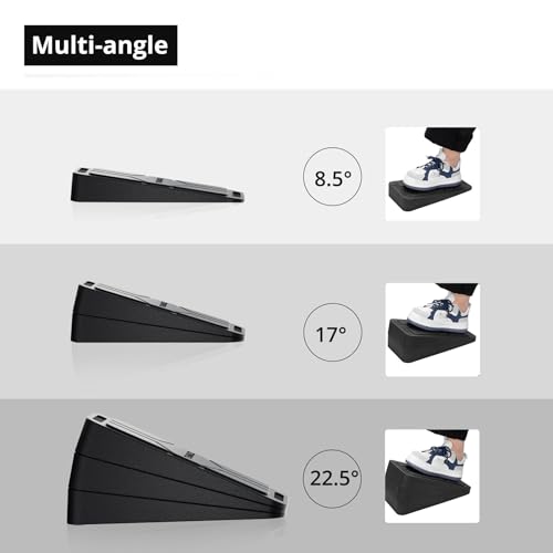 Slant Board for Calf Stretching, 6 Packs Adjustable Angles Non-Slip Rubber Slant Board,Squat Wedge Stretcher Equipment for Physical Therapy Home Exercise,Calf Stretch Wedge Improve Lower Leg