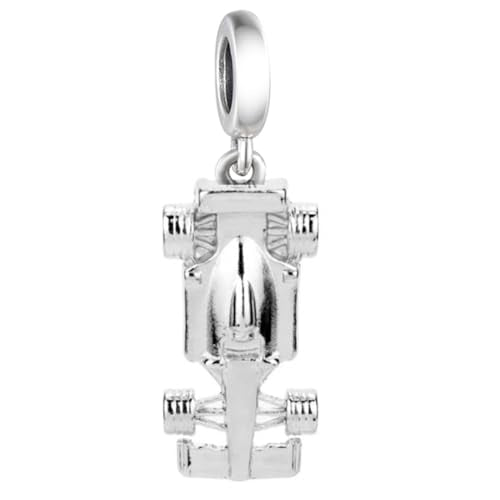 F1&Famous Race Racetrack Charm for Bracelet Necklaces, S925 Sterling Silver Charms, UK Brazil Spain Race Track Charms Jewelry Racing Souvenirs Gift - color: Race Car Q3206